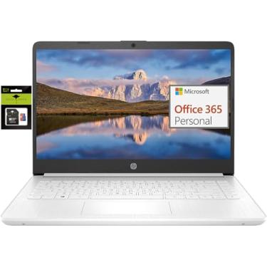 Imagem de Notebook HP Ultraleve de 14" para estudantes e empresas, Intel Quad-Core, 8 GB de RAM, 192 GB de armazenamento (eMMC de 64 GB + cartão SD Ghost Manta de 128 GB), 1 ano de Office 365, USB C, Win 11 S