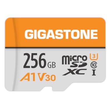 Imagem de GIGASTONE Cartão micro SD de 256 GB, gravação de vídeo A1 V30 4K, cartão de memória MicroSDXC para Nintendo-Switch, Wyze, Dash Cam, câmera de segurança, UHS-I U3 C10, até 100 MB/s, com adaptador
