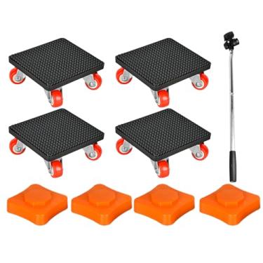 Imagem de Rrlihjgu Rolamentos para Móveis,500 Kg Rolos de Transporte Doméstico | Movedores Giratórios 360° Para Sofá Colchão Piano Máquina De Lavar Geladeira Cama