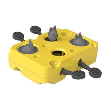 Imagem de KiBcsLic Brinquedo interativo quebra-cabeça para gatos, alimentador de comida lenta, brinquedo de treinamento de QI, dispensador de guloseimas para gatos