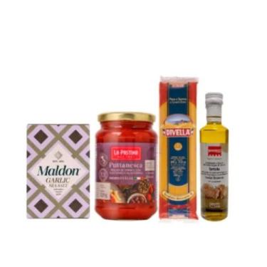 Imagem de Kit Gourmet Spaghetti Ao Molho Puttanesca Preparo Facil - la pastina