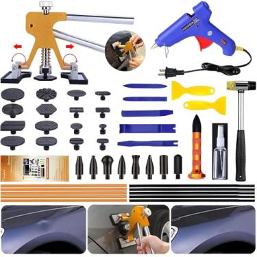 Imagem de AIRERVO Kit de extrator de amassado de carro, conjunto de remoção de amassado automático, ferramenta de reparo de amassados sem pintura para automóvel/motocicleta/geladeira