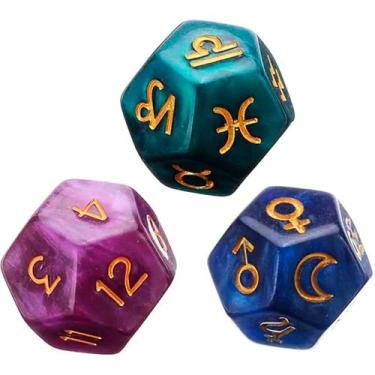 Imagem de Conjunto De Dados RPG Astrológicos D12 Lados 22 x 22 mm Dic - Two Head