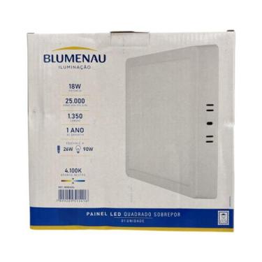 Imagem de Painel Plafon Led Sobrepor 21,2X21,2cm 18W 4100K Bivolt Branco - Blume