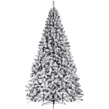 Imagem de Arvore de natal Grande de Luxo Estilo Nevada, 240 CM, Presente natalino, 1450 Galhos de PVC Cheia, Suporte de Metal, Pinheiro Nevado, Premium