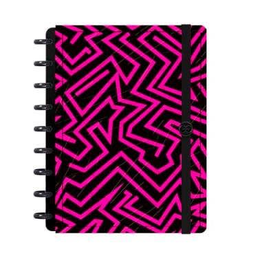 Imagem de Caderno De Disco Inteligente Iscool Urban Flow Traço Urbano Fluor Rosa M