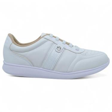 Imagem de Tenis Modare Ortopedico Ultra Conforto Feminino Casual Macio, Branco, 