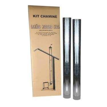 Imagem de Kit 2 Canos 1m Galvanizado Ø 110mm Chaminé Fogão à Lenha Lareira - N°1 Hedlund