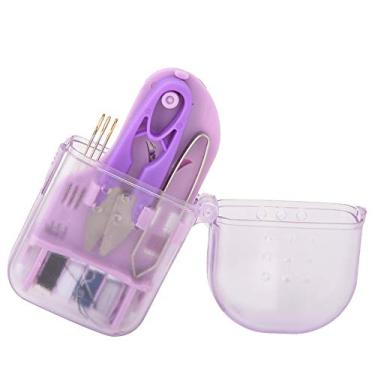 Imagem de Generic Tesoura de Linha de Agulha Conjunto de Tesouras, Mini Caixa de Costura, para DIY (Roxo)