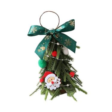 Imagem de Esquirla Enfeite de mesa para árvore de Natal, enfeite pendurado, artesanato, decoração de Natal para loja, estante, porta, mesa, peça central, Papai Noel