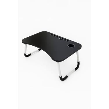 Imagem de Mesa Notebook Apoio Cama Portátil Sofá Dobrável Escritório Bandeja Leitura Ergonômica