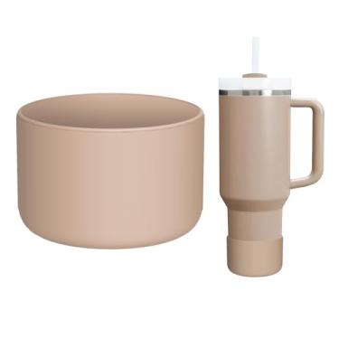 Imagem de WUQID Capa para bota de silicone compatível com copo de viagem Hydro Flask com alça de 947 g e 1,134 g e 340-680.4 g Hydroflask Bottle & Stanley 20 30 1,134 g, adequado para fundo de 7,2 a 7,5 cm