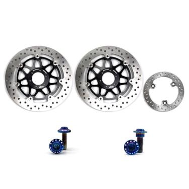 Imagem de Arashi Discos de freio dianteiros traseiros rotores com parafusos de montagem para Honda RS250R 1990-1992, peças de acessórios de reposição de motocicleta