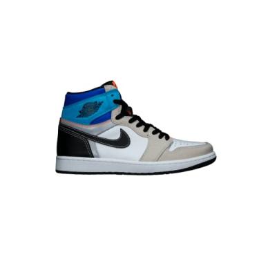 Imagem de Men's Jordan 1 Retro High OG Prototype White/Total Orange-Multi (DC6515 100) - 9