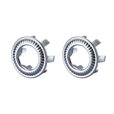 Imagem de Pacote com 2 anéis de transbordamento de pia, tampa de inserção de orifício de cobertura de cobre para pia de cozinha de banheiro WOWOW (cromado)