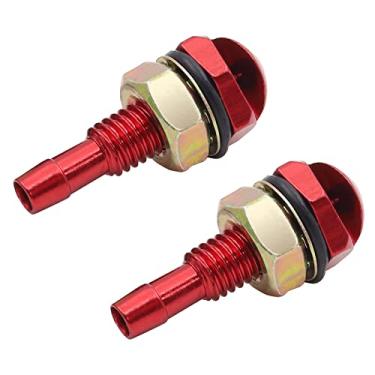 Imagem de YnGia 2 peças de bocais de lavagem de para-brisas universal carro dianteiro limpador de para-brisas bomba de limpeza bocal pulverizador kit de substituição de jato (vermelho)