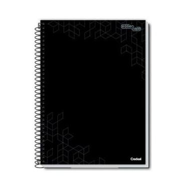 Imagem de Tamanho A4, capa dura, 160 páginas - encadernação em espiral, abrange 10 assuntos, capa rosa, preta ou lilás - perfeito para universidade, estudo e trabalho (PRETO)