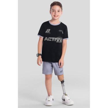 Imagem de Camiseta infantil menino em dry fit Brandili Active