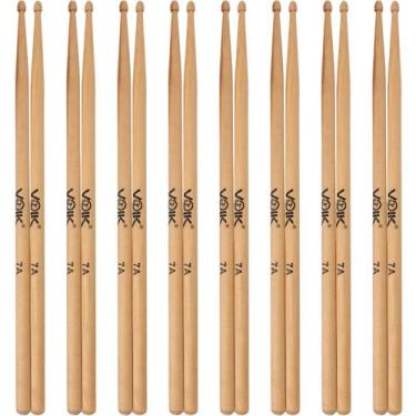 Imagem de Pares de Baquetas Ponta de Madeira Maple Voik 7A, 8