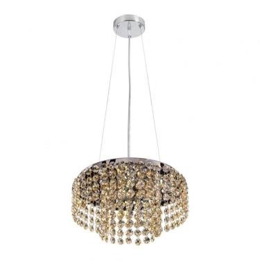 Imagem de Pendente Cristal Redondo Ø30x11cm 6 Luzes G9 Milano GPMIA003006PDV2 Bronzearte Âmbar