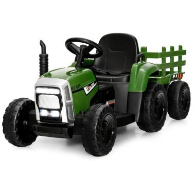 Imagem de Carro Elétrico Infantil 1 Assento com Controle Remoto, 3 Marchas, USB e Luzes LED, 12V, Costzon, Verde