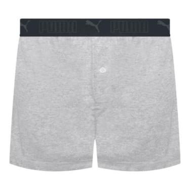 Imagem de Cueca Puma Samba Canção Cotton Abertura Frontal Elástco 40MM, Cinza me