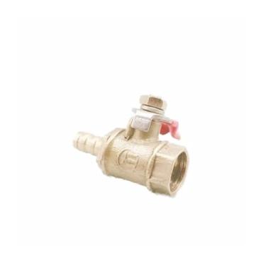 Imagem de Válvula esférica de latão farpado 4-12 mangueira 1/8'' 1/2'' 1/10.2 cm conector de rosca fêmea junta cobre adaptador acoplador de encaixe de tubo (1/5.1 cm, 10mm mangueira farpa)