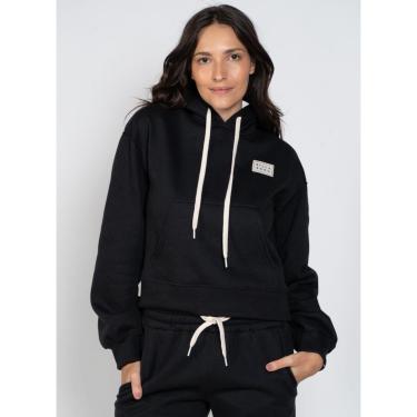 Imagem de Moletom Billabong Fech Palmin Kendall Etiqueta Preto-Preto-P-Feminino