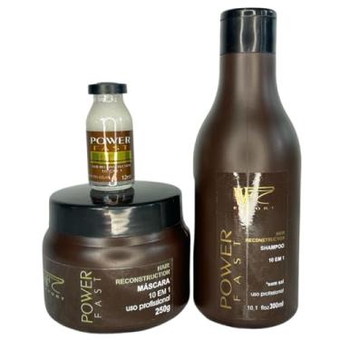 Imagem de Kit Shampoo, Creme e Ampola SOS Capilar para cabelos com pré e pós química Power Fast WF 562ml