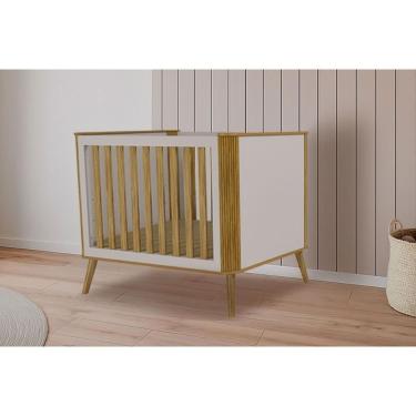 Imagem de Berço Infantil Théo 3 Em 1 Off White-amendoa - Peroba
