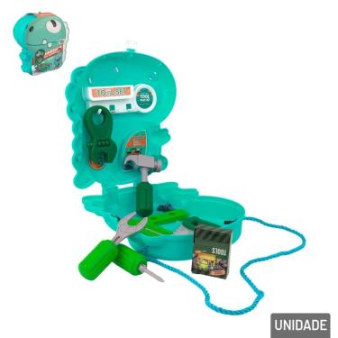 Imagem de KIT Ferramentas Infantil 17 Pçs Maleta Dinossauro - Tudo em Caixa