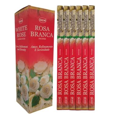 Imagem de Incenso Indiano Hem Rosa Branca - Paz e Harmonia 6 Caixas