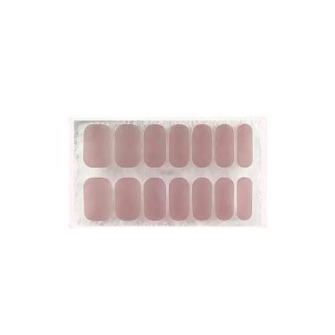 Imagem de Tiras de unhas chiques para mulheres - autoadesivos, adesivos de unhas de gel à prova d'água com detalhes em glitter, cobertura total, decalques de manicure modernos rápidos e fáceis, rosa claro