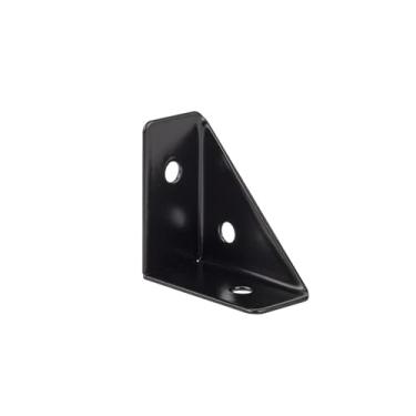 Imagem de Suportes em L de ferro resistentes, 10 peças, suportes em L de ferro resistente - suporte de ângulo de 90 graus, suportes de canto de 1,3 mm de espessura - Design sem parafusos para reforço de móveis