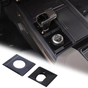 Imagem de Capa de painel de mudança de marchas para Hummer EV SUT Pickup/SUV 2024 2025 Consoles centrais caixa de engrenagens botão de câmbio painel moldura decorativa (C)