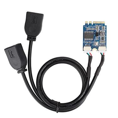 Imagem de Ailgely Cabo Conversor de Placa de Expansão PCI-E para Desktop, 2 Portas USB 2.0 M.2 NGFF KEY A-E Adaptador, Fácil Instalação, , Estende Dispositivos Mini USB para W