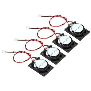 Imagem de 4 peças de alto-falantes pequenos 2W 8 Ohm concha de metal quadrado micro ímã interno com fio terminal de 120 mm para mini alto-falantes DVD EVD multimídia móvel portátil máquina de publicidade