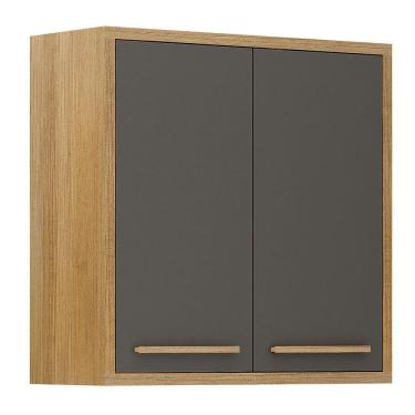 Imagem de Armário Aéreo Para Cozinha 2 Portas 80cm Torino Valdemóveis Cinamomo/grafite