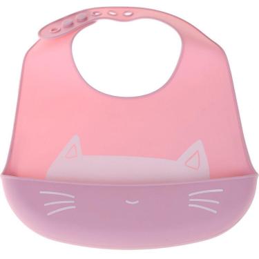 Imagem de Babador Cata Migalha Silicone Impermeável Rosa