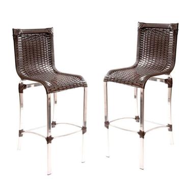 Imagem de 2 Banquetas Alta Haiti Em Alumínio Para Cozinha Bar Edícula Tabaco