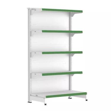 Imagem de Gondola Ponta 170 FIT Branco 5 Bandeja Pe Verde - AMAPÁ