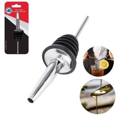 Imagem de Bico Dosador Inox Anti-Vazamento Azeite Galheteiro Culinário