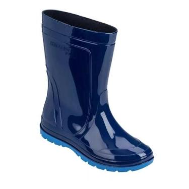 Imagem de Bota de Borracha Galocha Infantil Impermeavel Grendene, Azul, 33/34