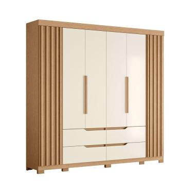 Imagem de Guarda Roupa Doble Casal 6 Portas Albatroz Moveis Freijó/off White (flex)