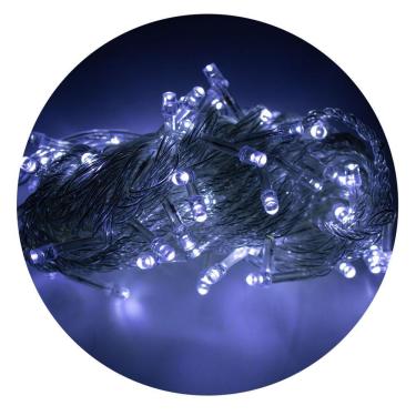 Imagem de Led Pisca Cordão Com 10 Metros 100 Lampadas Formato Gota Fio Cor Crystal Tomada Luz Natal Ano Novo Branco