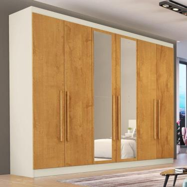 Imagem de Guarda Roupa Casal Espelho 6 Portas 6 Gav Oslo Made Marcs