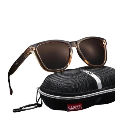 Imagem de Óculos De Sol Polarizados Lentes Espelhadas Coloridas Barcur Marrom