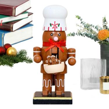 Imagem de Quebra-nozes de Natal pequeno | Quebra-nozes de madeira, estátuas decorativas para banheiro, dia das crianças, armário de festa, entrada, dia dos namorados, prateleira de páscoa