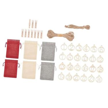 Imagem de oshhni Conjunto de 24 Sacolas para Calendário do Advento de Natal, Reutilizáveis ​​e com Etiquetas Numeradas de 1 a 24, Ideais para Doces e Lembrancinhas de