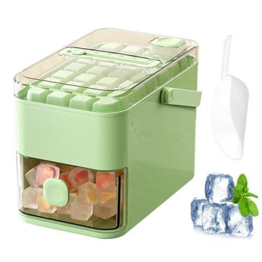 Imagem de Bandeja de gelo com tampa e caixa | Moldes para fazer gelo | Ferramentas de fácil liberação para fazer bebidas frias para suco, coquetéis, café, acessórios de cozinha